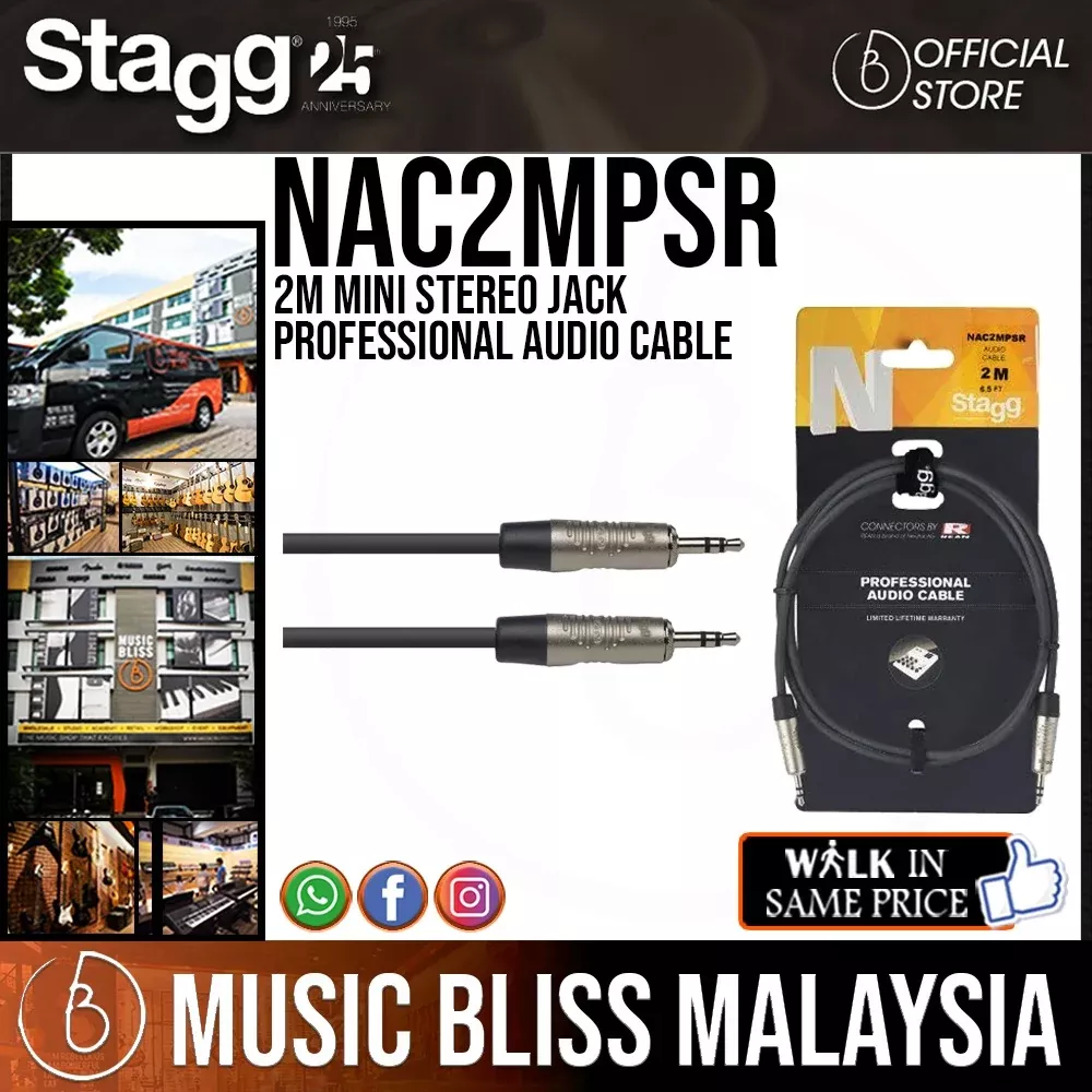 Stagg NAC2MPSR Stereo Mini Phone Plug / Stereo Mini Phone Plug - 2 meter