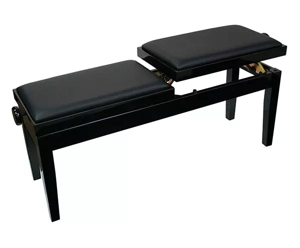 Strad 14 Dual Adjustable Duet Piano Bench Black
