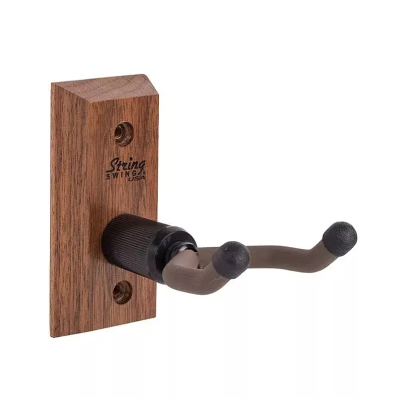 String Swing CC01UK-BW Wall Mount Ukulele & Mandolin Hanger – Black Walnut