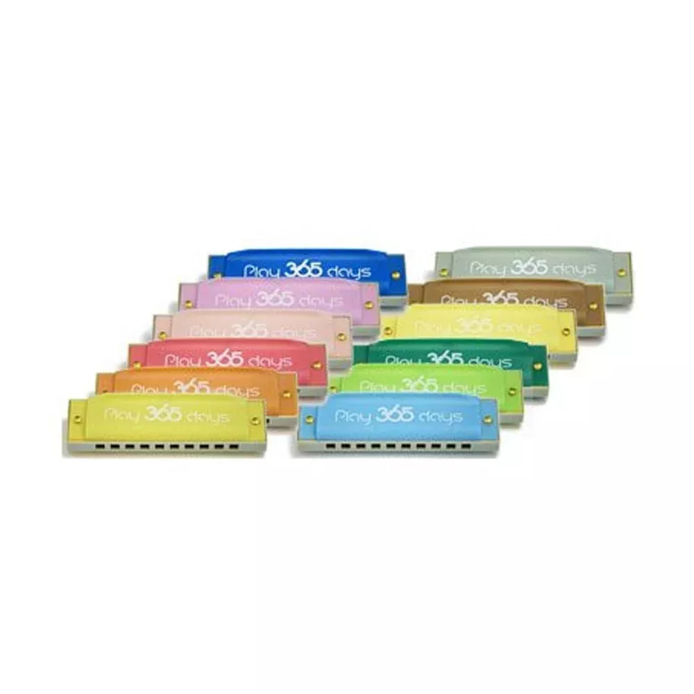Suzuki Play 365 Days 10-hole diatonic harmonica pack of 12 (PLAY365-12PK)