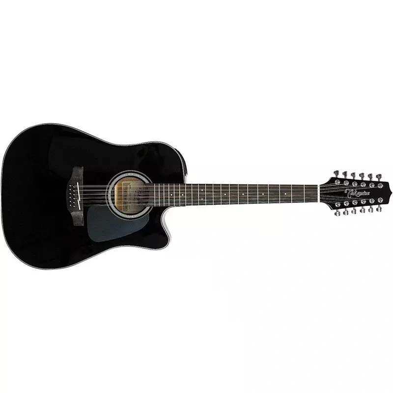 Takamine 12 String Dreadnought Acoustic Guitar, Black GD30CE-12BLK