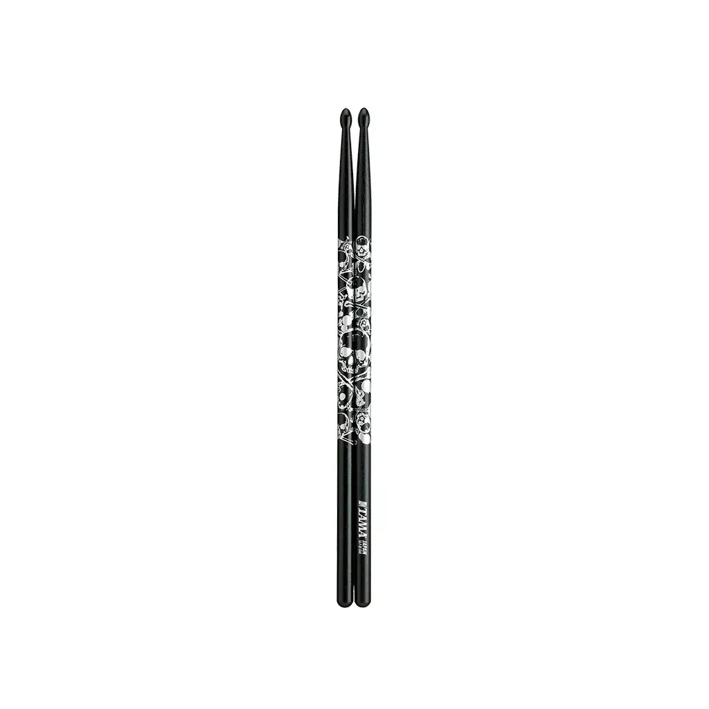 Tama 5A-S-BS Design Series Sticks Of Doom Oak Sticks, Black/Silver Pattern