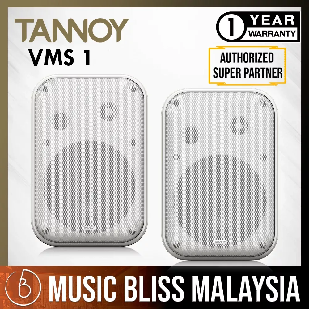Tannoy VMS 1-WH 5-inch Versatile 2-way Compact Install Monitors – White