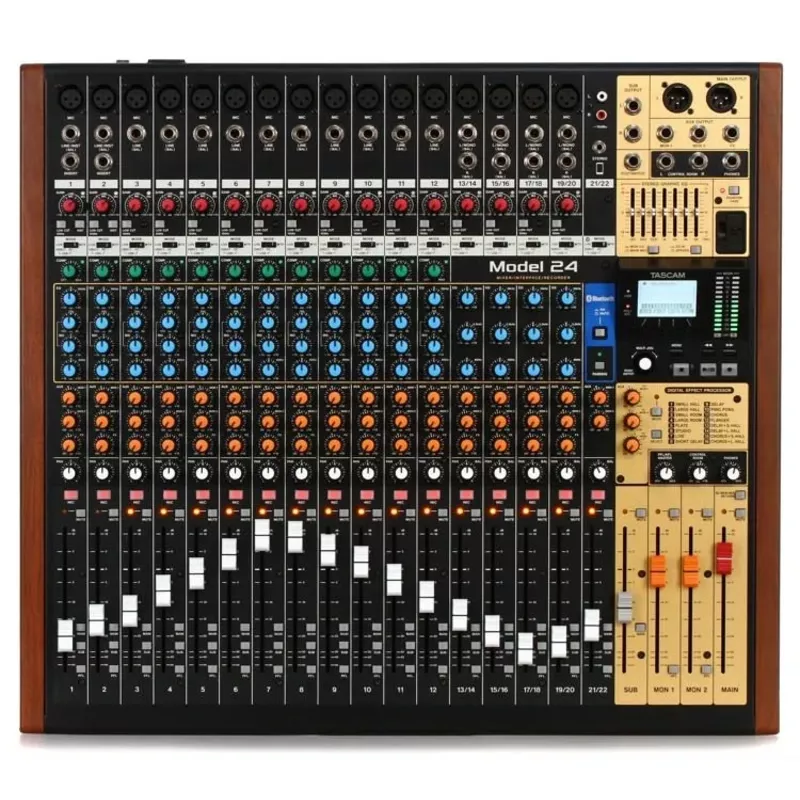 Tascam Model 24 Multitrack Recorder with Integrated USB Audio Interface and Analog Mixer