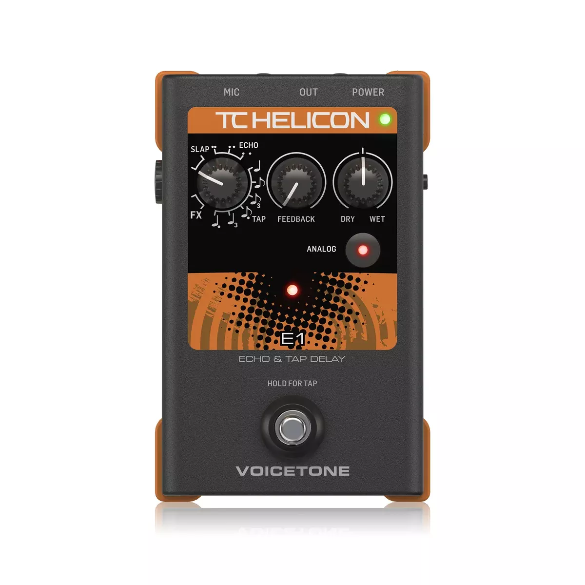 TC-Helicon VoiceTone E1 Echo and Tap Delay Vocal Effects Pedal