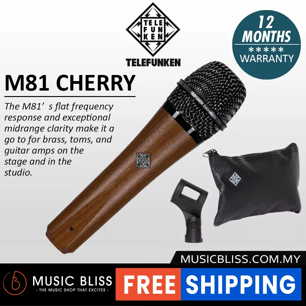 Telefunken M81 Supercardioid Dynamic Handheld Vocal Microphone – Cherry