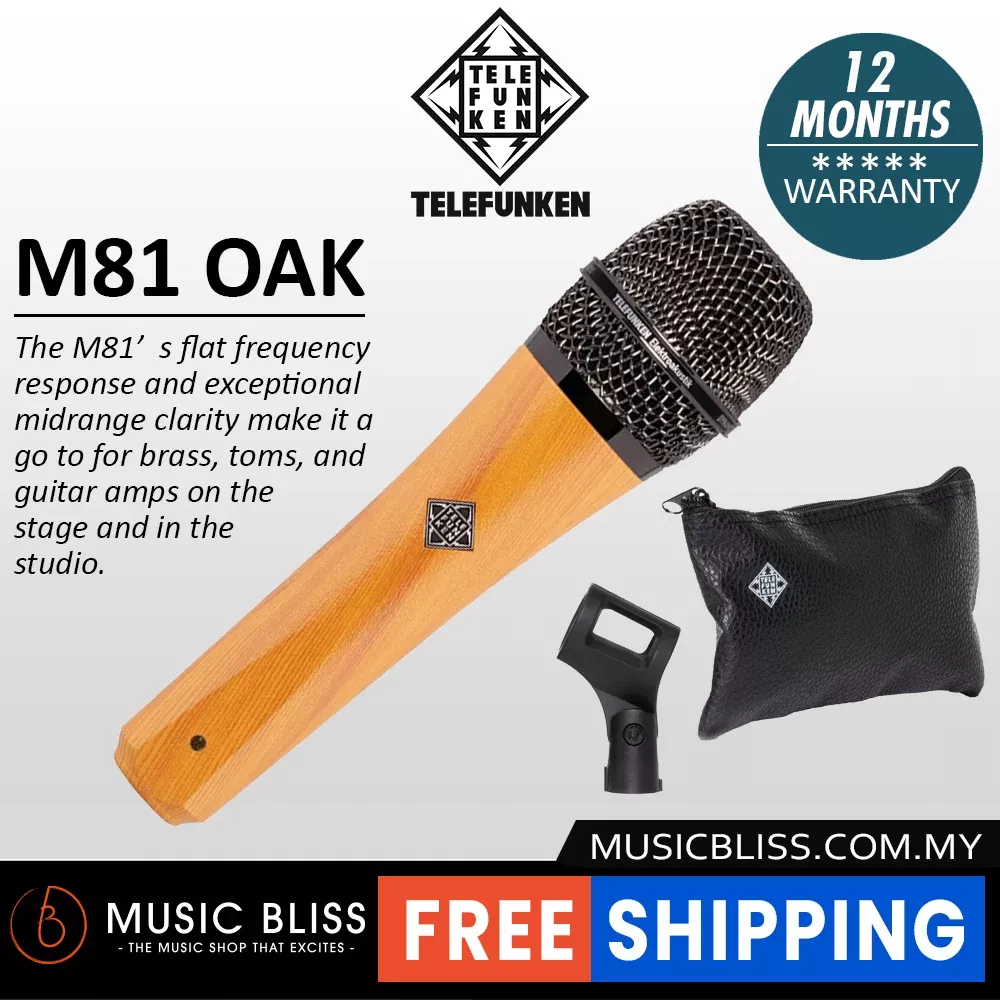 Telefunken M81 Supercardioid Dynamic Handheld Vocal Microphone – Oak