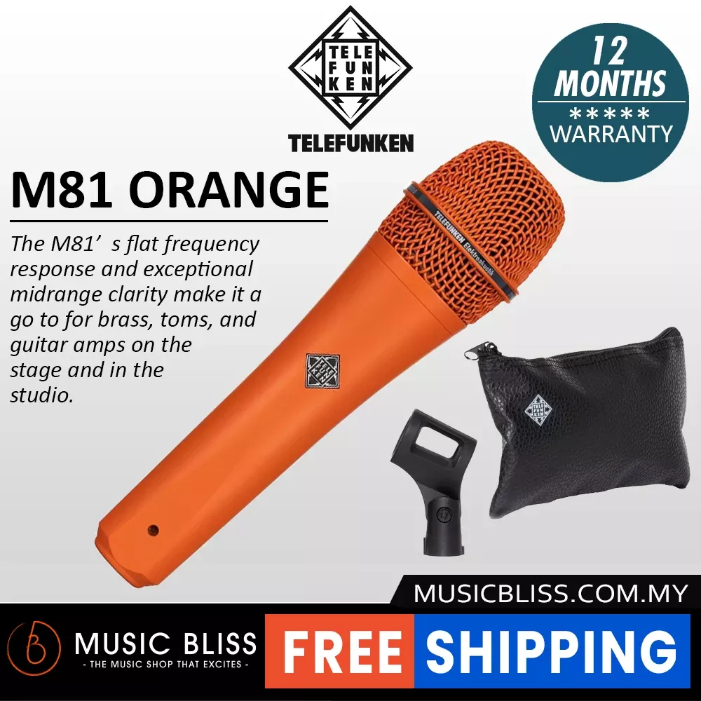 Telefunken M81 Supercardioid Dynamic Handheld Vocal Microphone – Orange