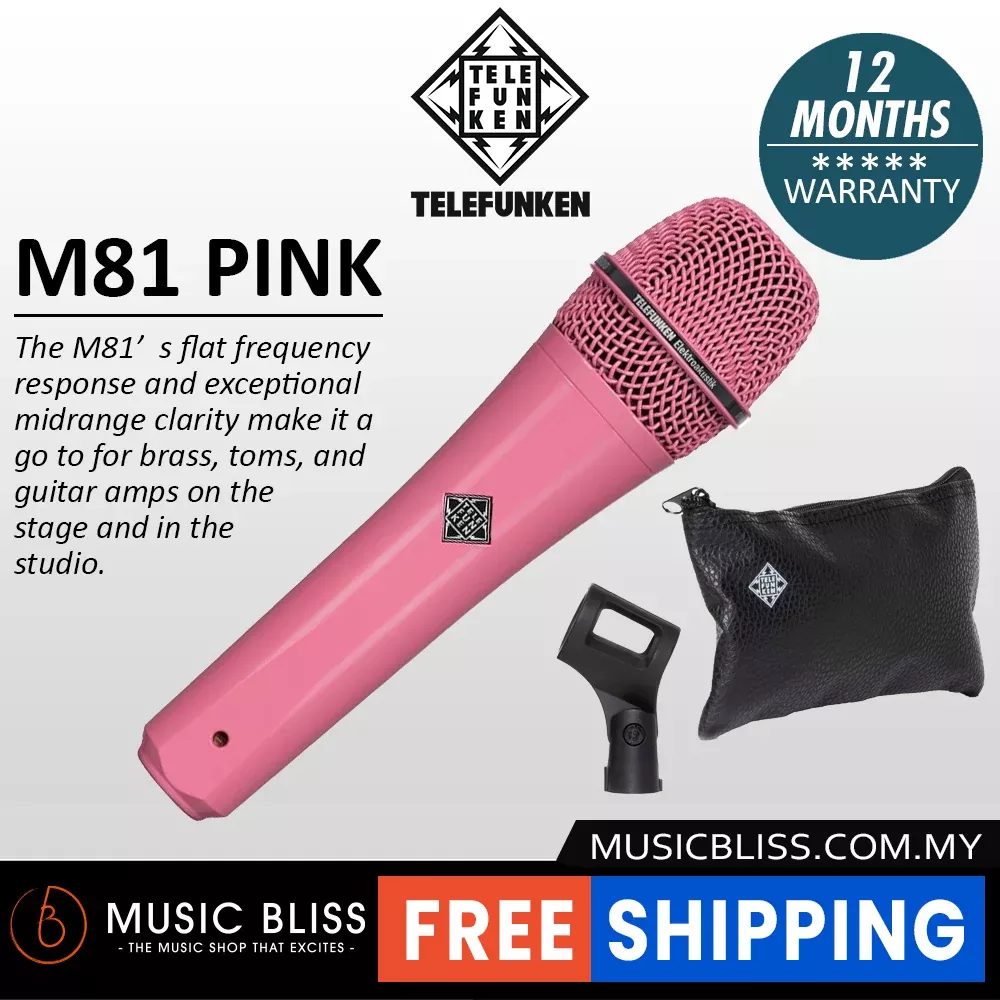 Telefunken M81 Supercardioid Dynamic Handheld Vocal Microphone – Pink