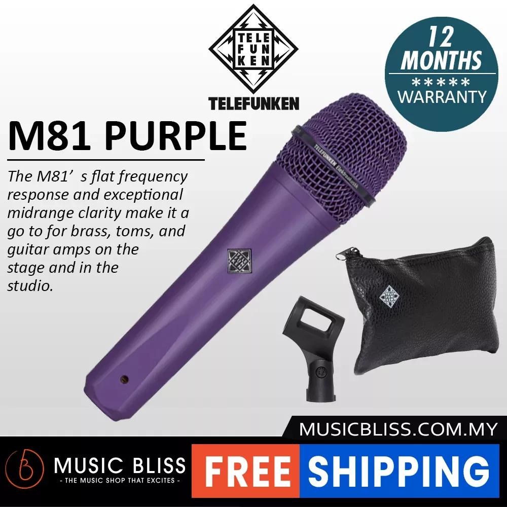 Telefunken M81 Supercardioid Dynamic Handheld Vocal Microphone – Purple