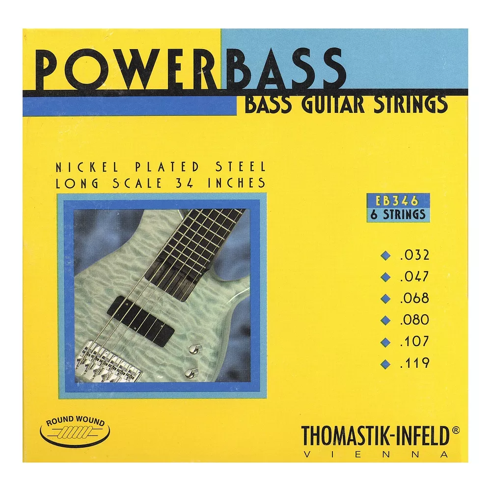 Thomastik EB346 Medium Light Power Bass Roundwound 6-String Bass Strings