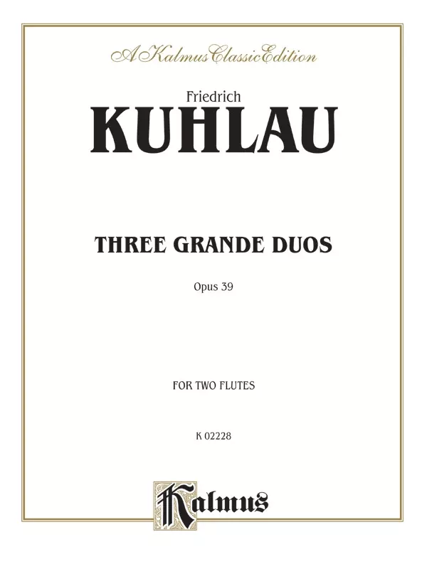 Three Grand Duos, Opus 39: Flute Book