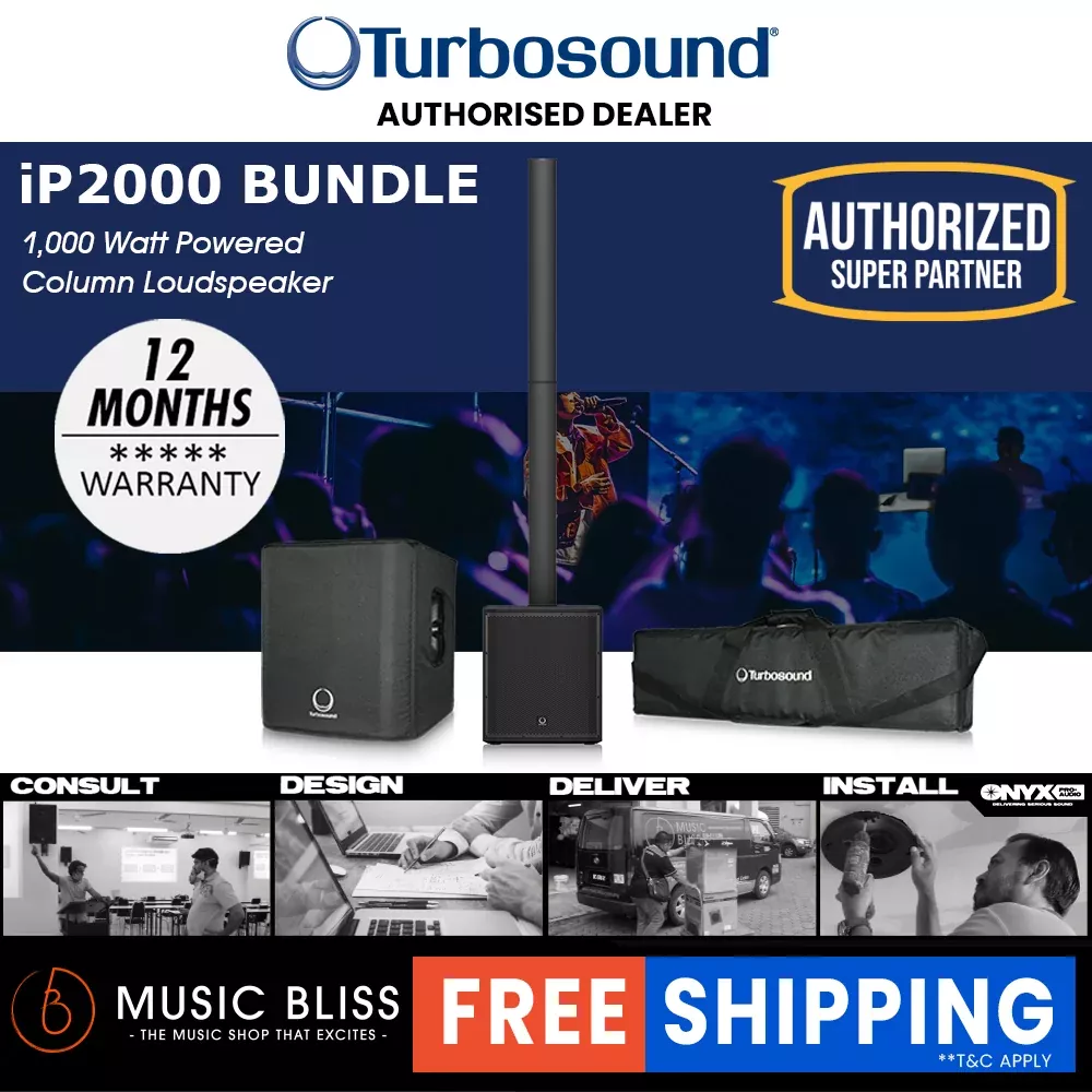 Turbosound iP2000 Bundle with Transport Bag and Protective Cover