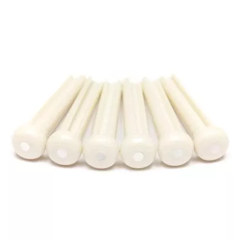 TUSQ Bridge Pin Set Ivory Paua Dot