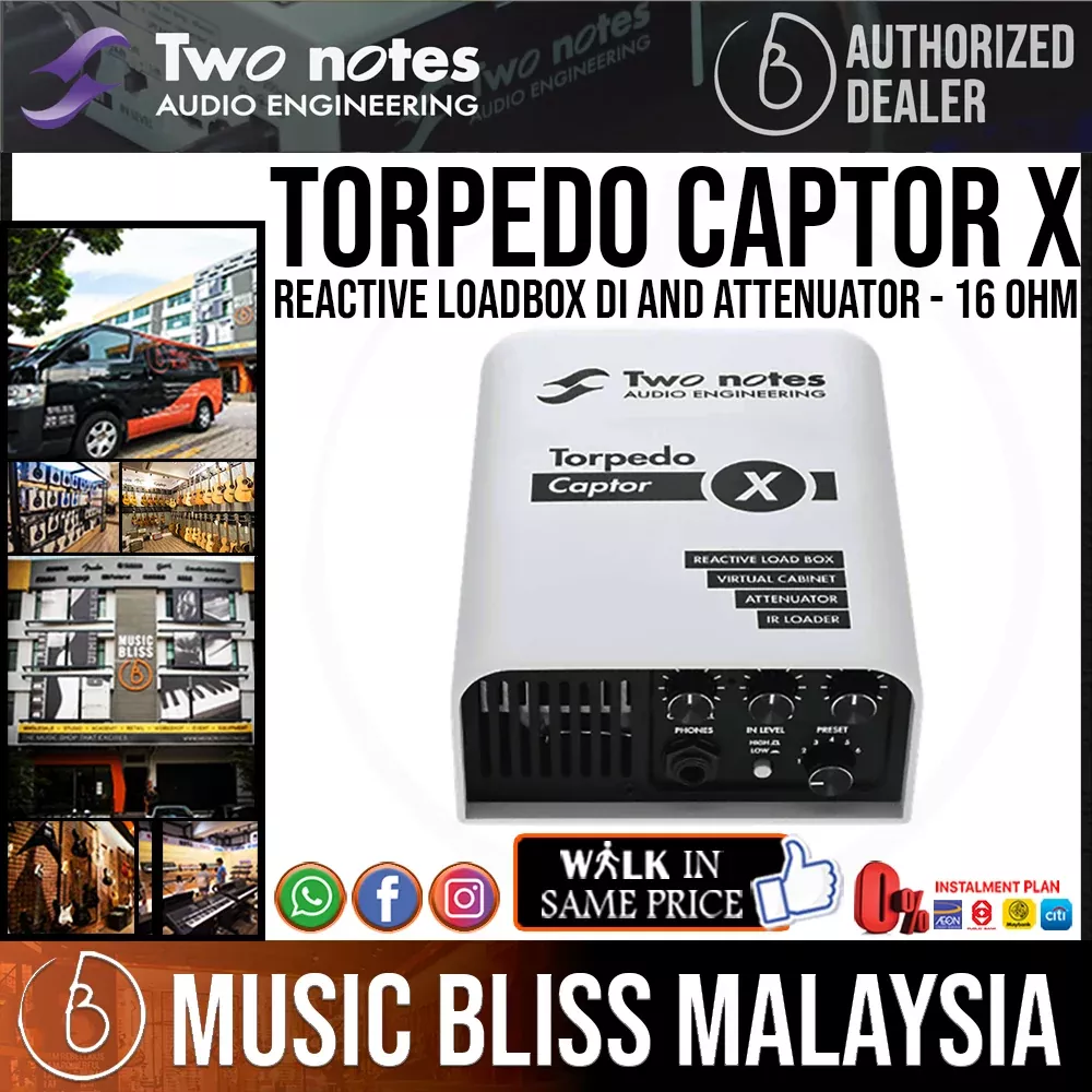 Two Notes Torpedo Captor X Reactive Loadbox DI and Attenuator - 16 ohm