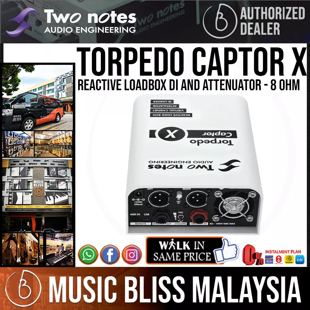 Two Notes Torpedo Captor X Reactive Loadbox DI and Attenuator - 8 ohm