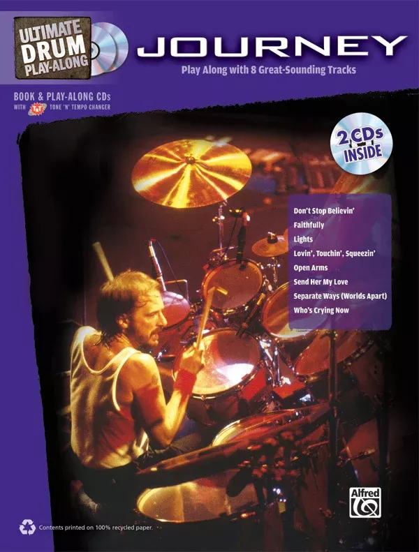 Ultimate Drum Play-Along: Journey: Authentic Drum Edition Book & 2 Enhanced CDs