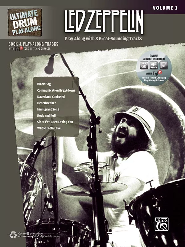 Ultimate Drum Play-Along: Led Zeppelin, Volume 1: Authentic Drum Edition Book & Online Audio/Software/PDF