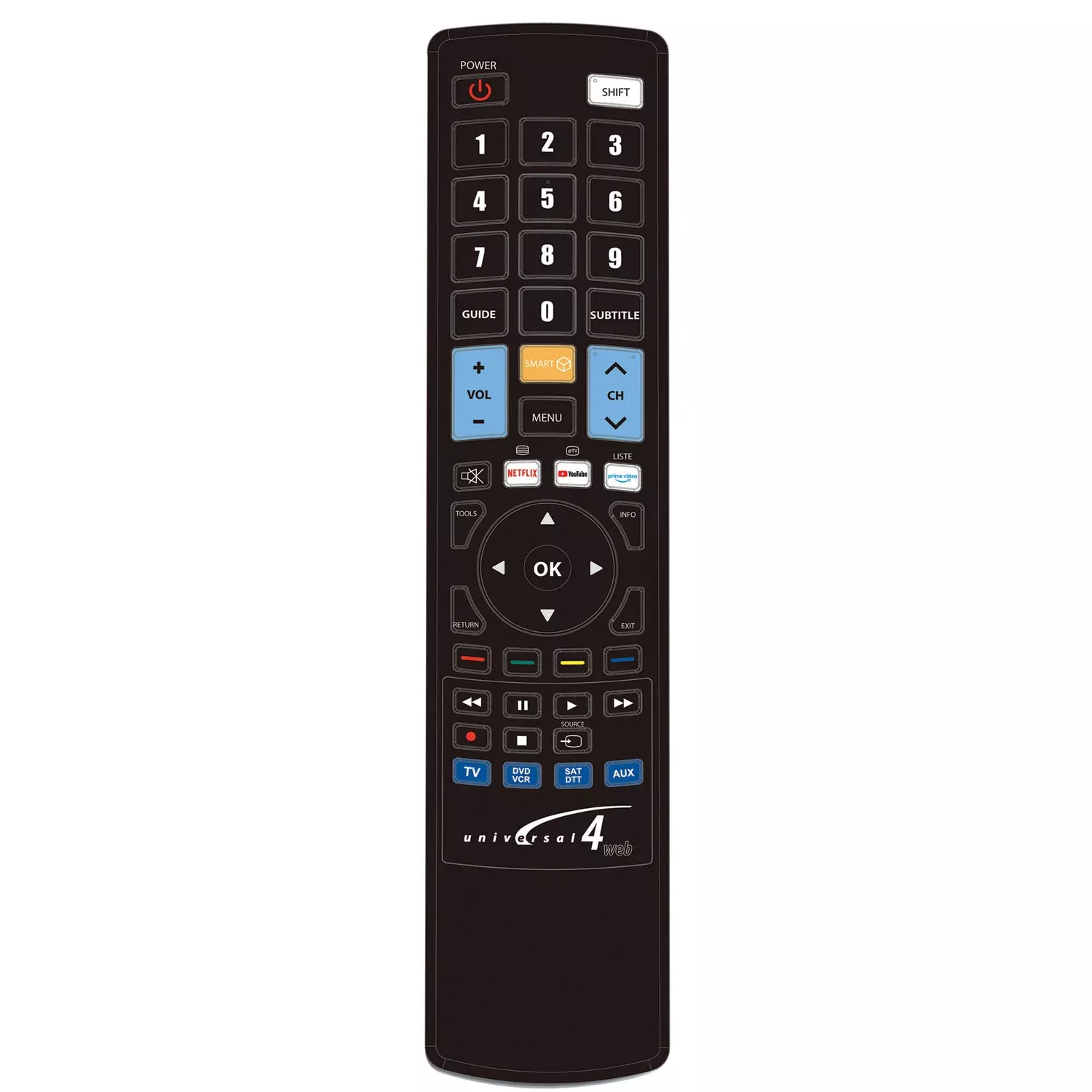 Unbranded Universal 4 Device Remote Control (Web Programmable) – JL3088