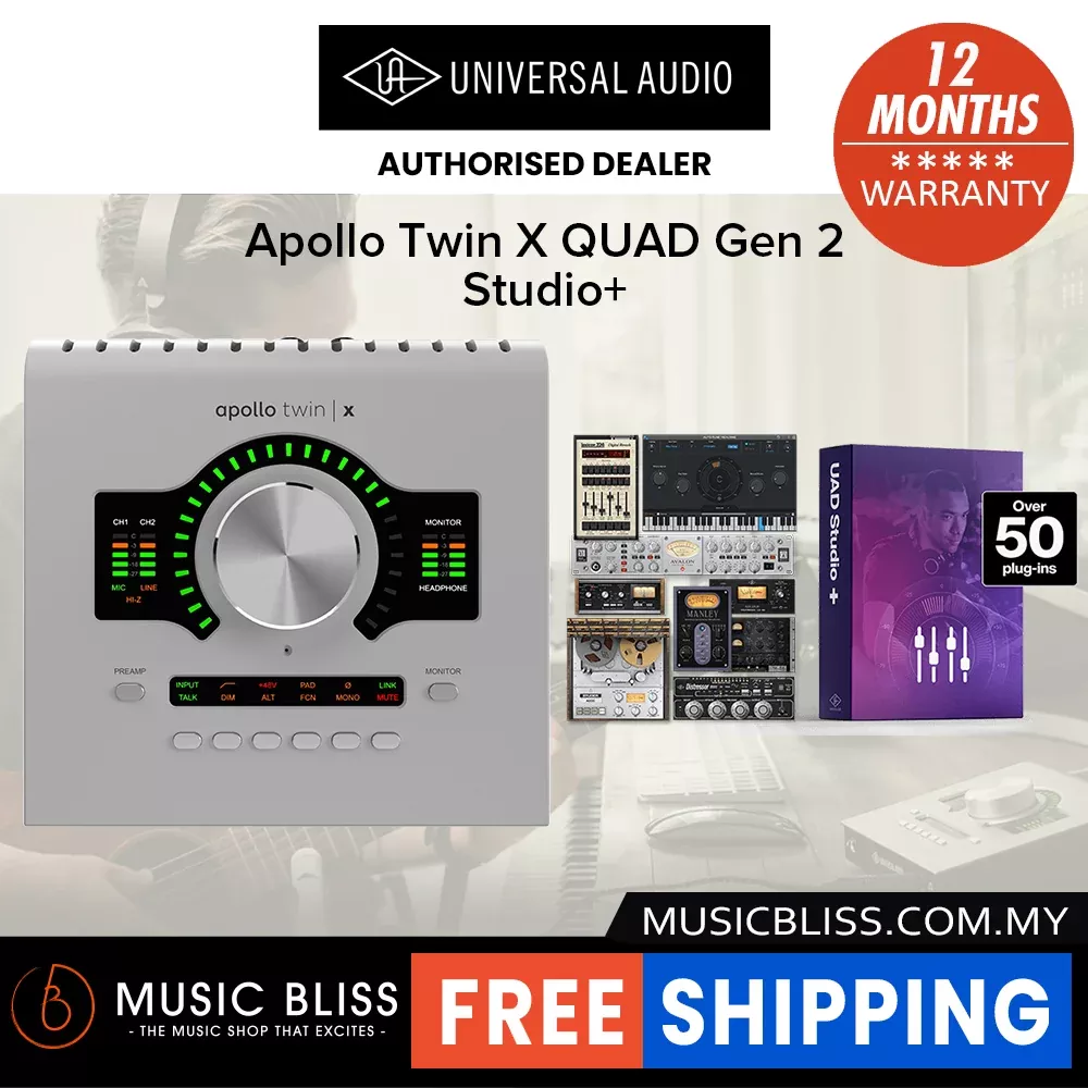 Universal Audio Apollo Twin X QUAD Gen 2 Studio+ Thunderbolt Audio Interface with UAD DSP