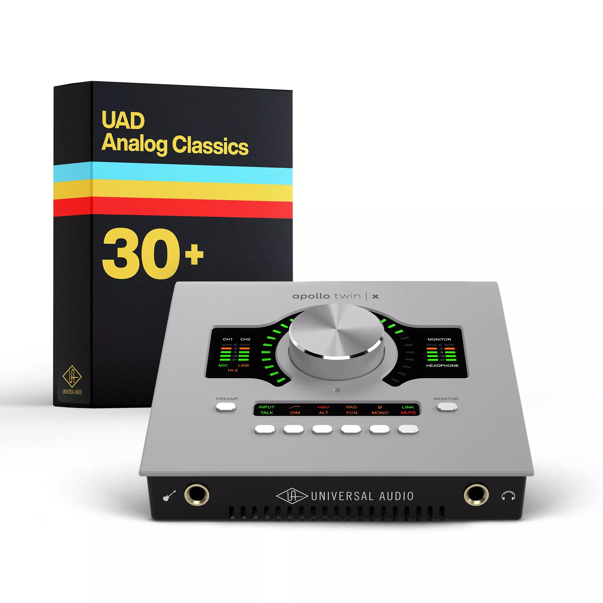 Universal Audio Apollo Twin X QUAD (Gen 2) Thunderbolt Audio Interfacewith UAD Analog Classics