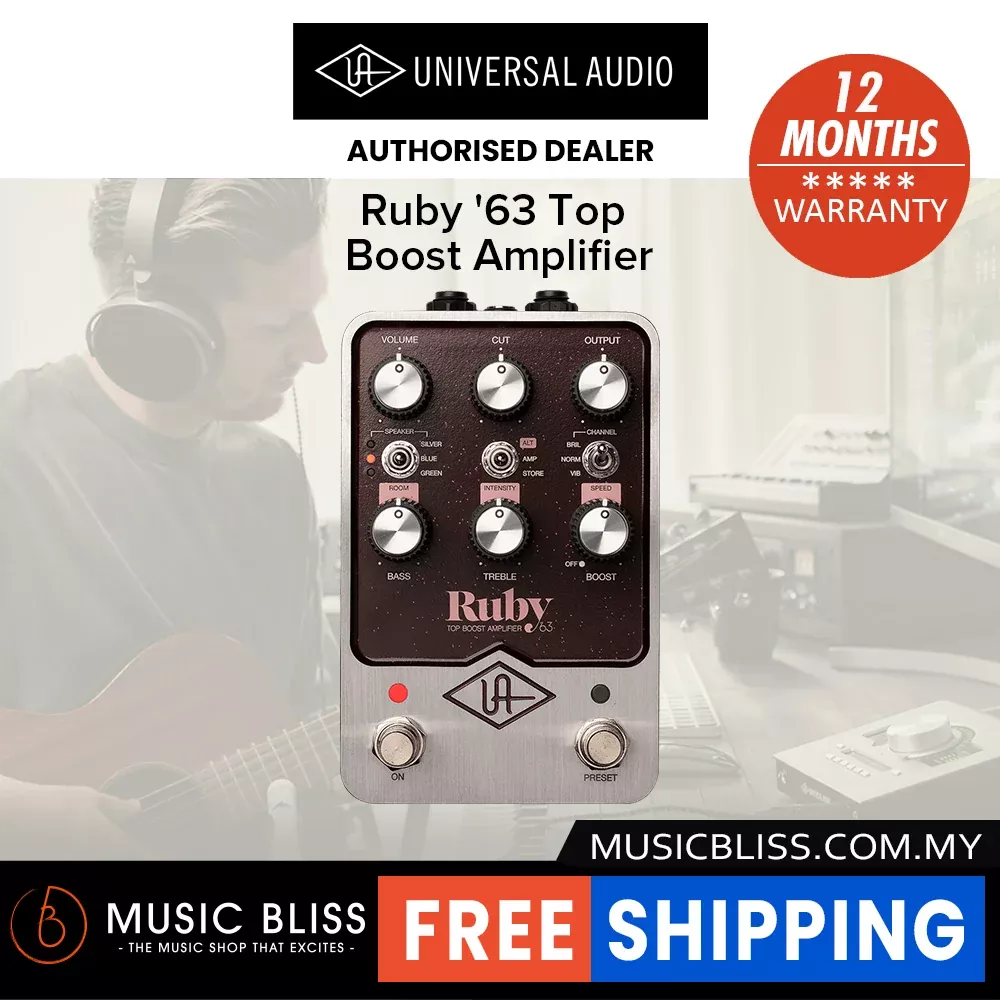 Universal Audio Ruby ’63 Top Boost Amplifier Pedal