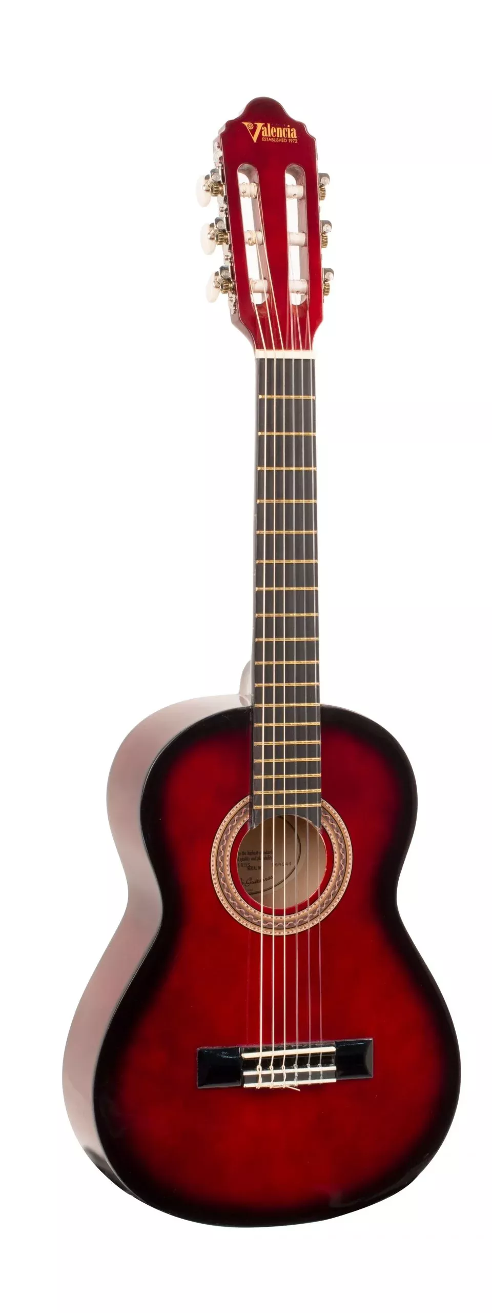 Valencia VC101RDS Classical Guitar – 1/4 Size – Red Sunburst