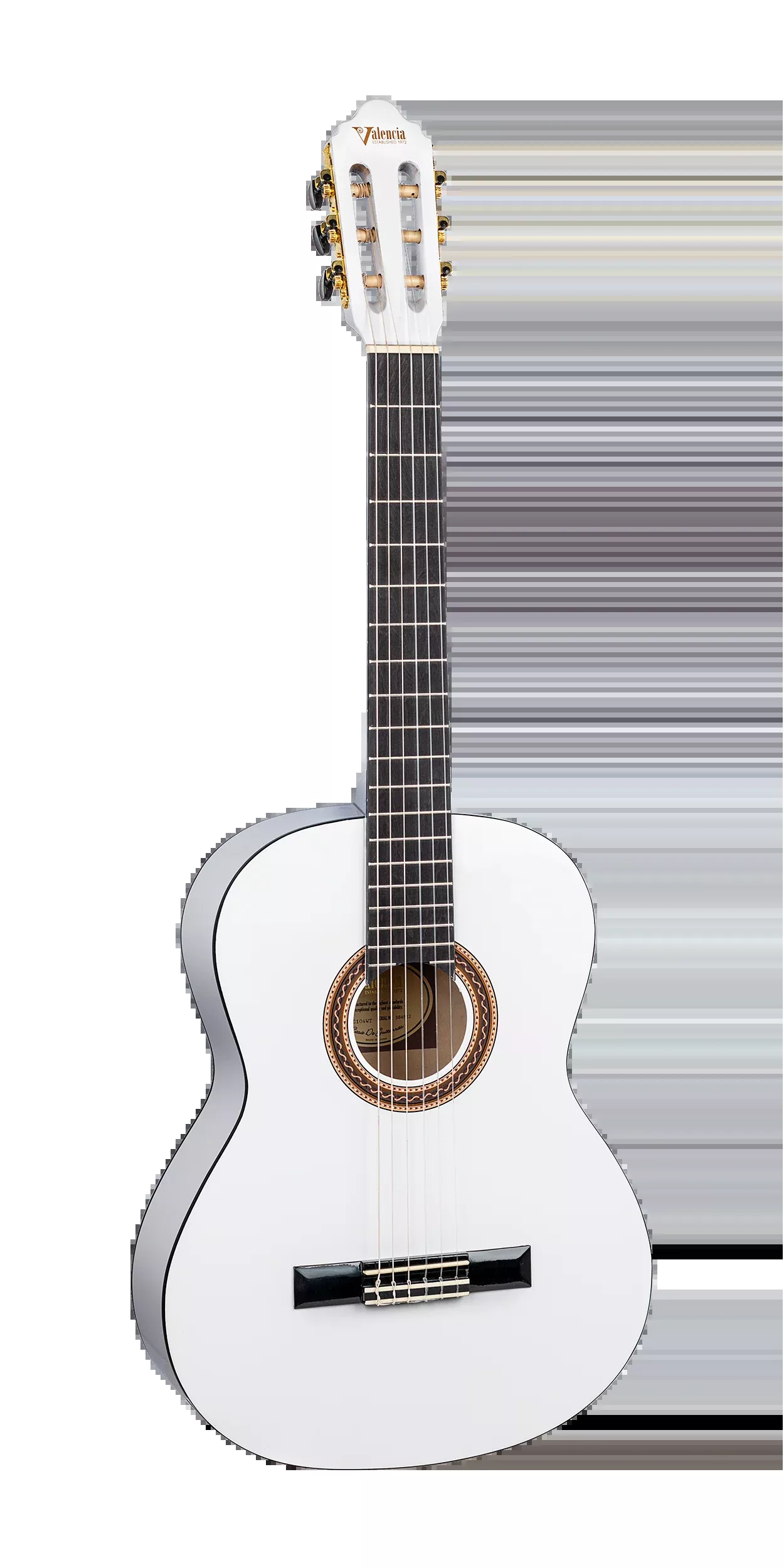 Valencia VC104WT Classical Guitar - Full Size - White