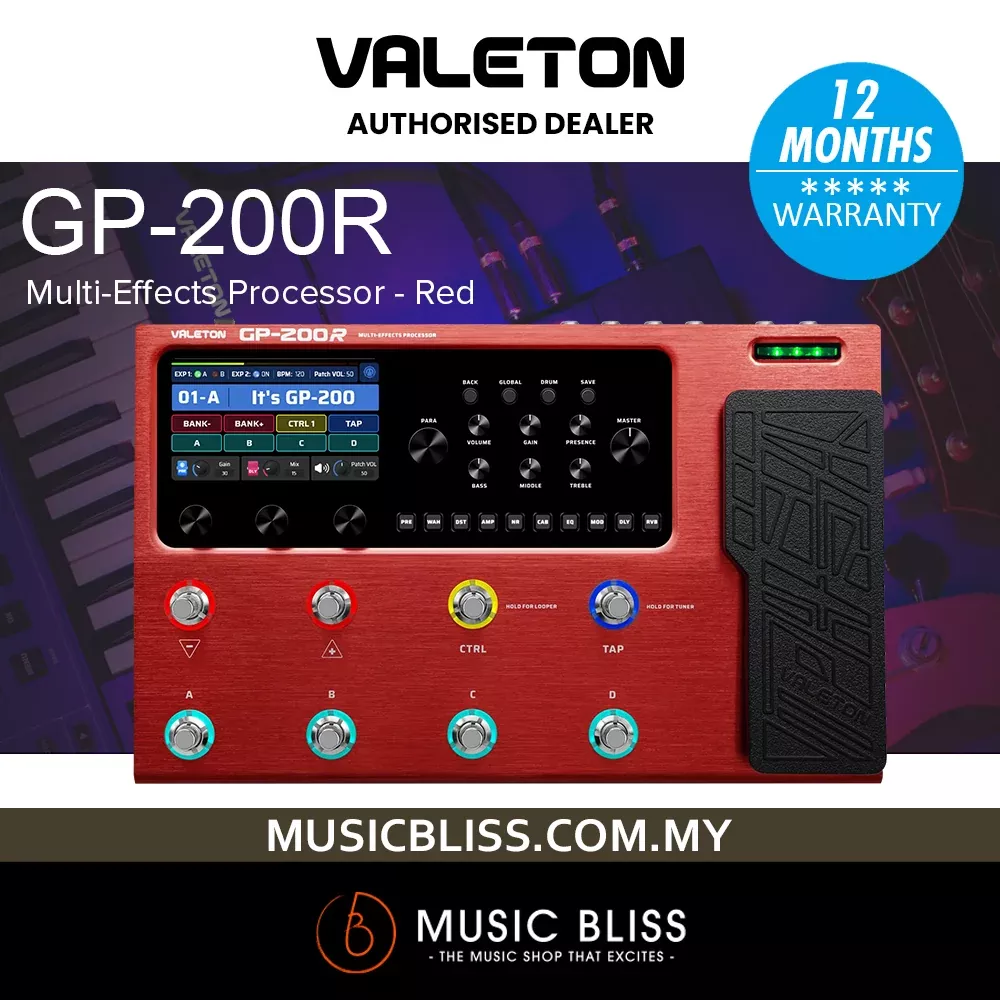 Valeton GP-200 Multi-Effects Processor – Red