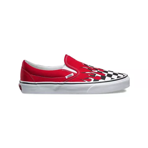 Vans Checker Flame Slip-On, Red