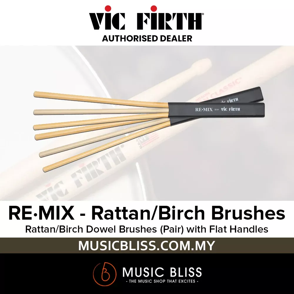 Vic Firth RM4 RE.MIX Rattan/Birch Brushes