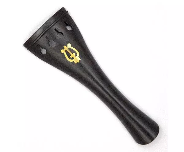 VIOLIN TAILPIECE-EBONY-GOLD LYRA 4/4