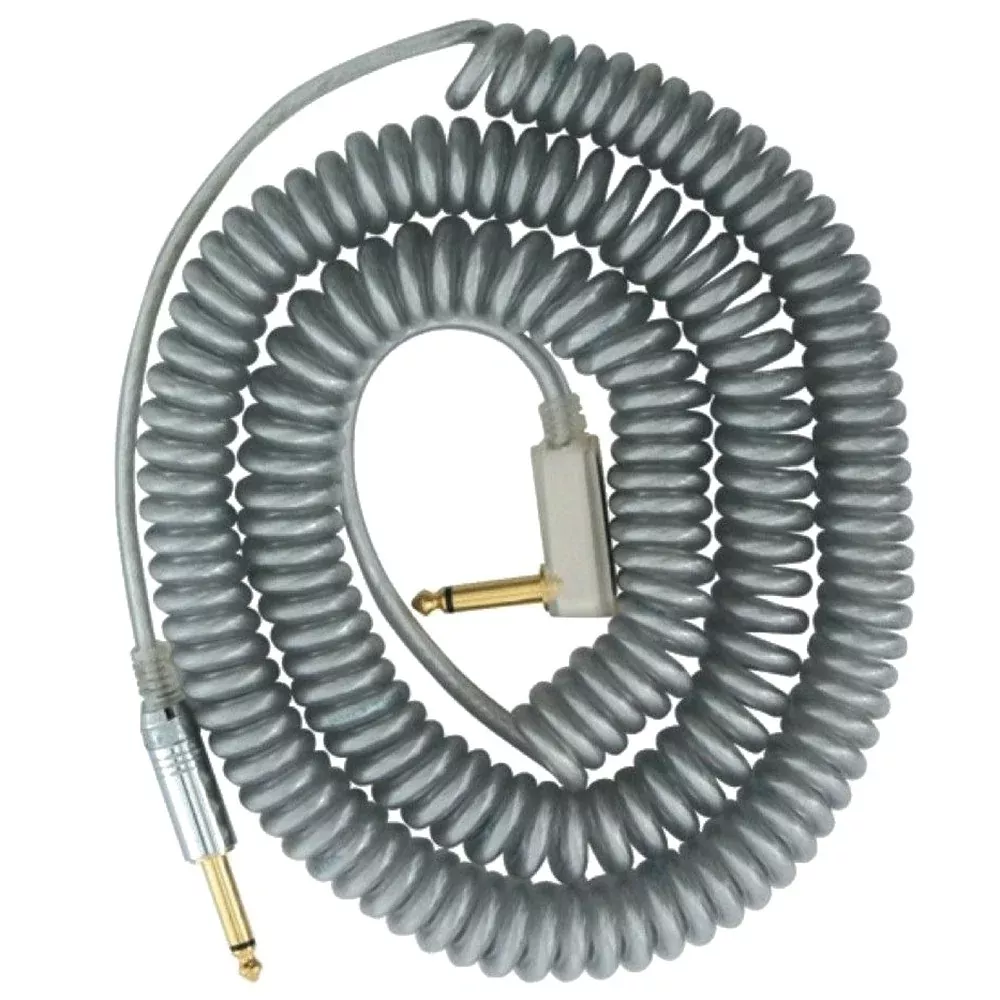 VOX VCC 9m Vintage Coiled Guitar Cable in Silver
