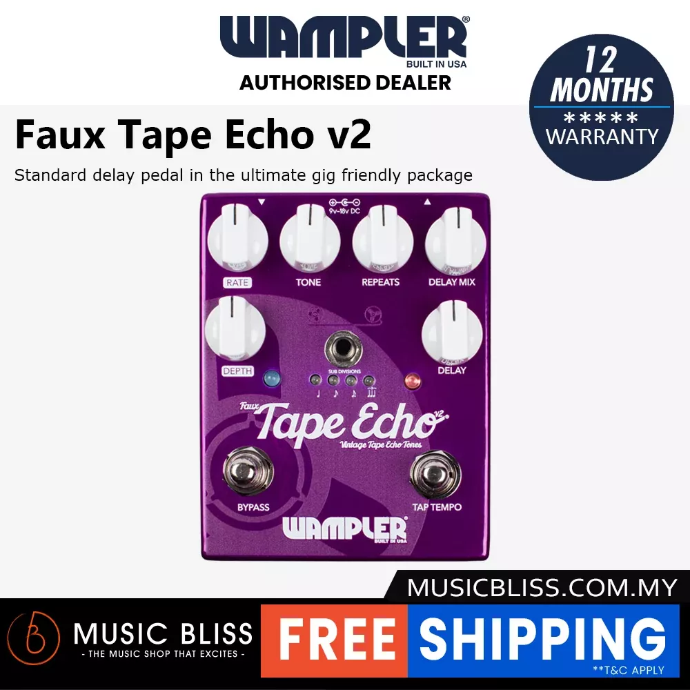 Wampler Faux Tape Echo v2 Delay Pedal