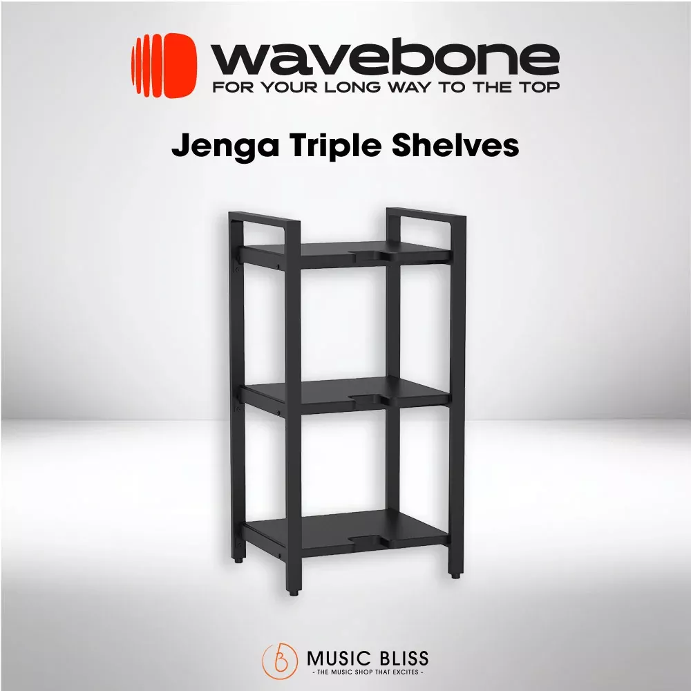 Wavebone Jenga Triple Shelves (Black)