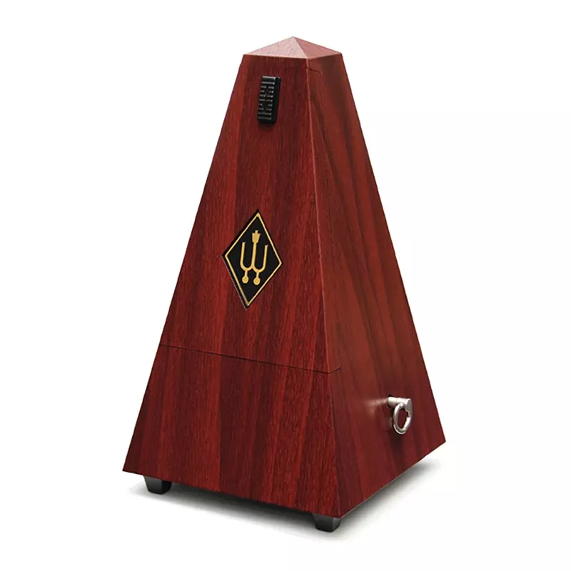 Wittner Maelzel Pyramid Metronome – Mahogany Plastic Casing without Bell