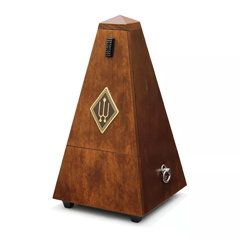 Wittner Maelzel Pyramid Metronome – Matte Walnut Wood Casing without Bell