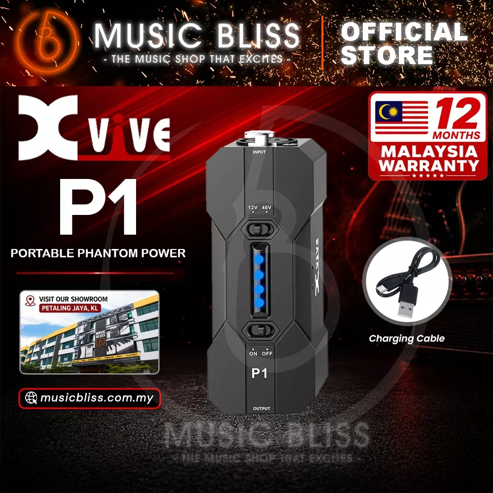 Xvive P1 Portable Phantom Power Supply For Condenser Microphones