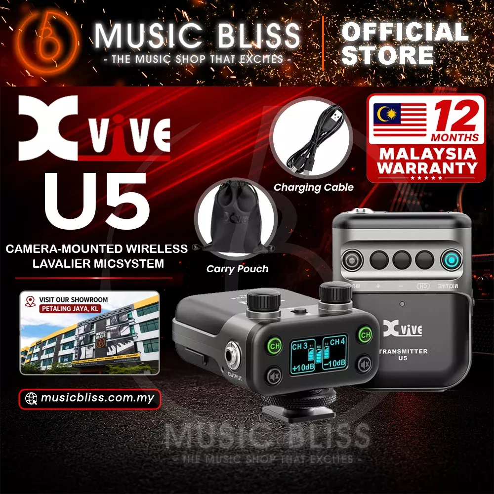 Xvive U5 Camera-mounted Wireless Lavalier Microphone System