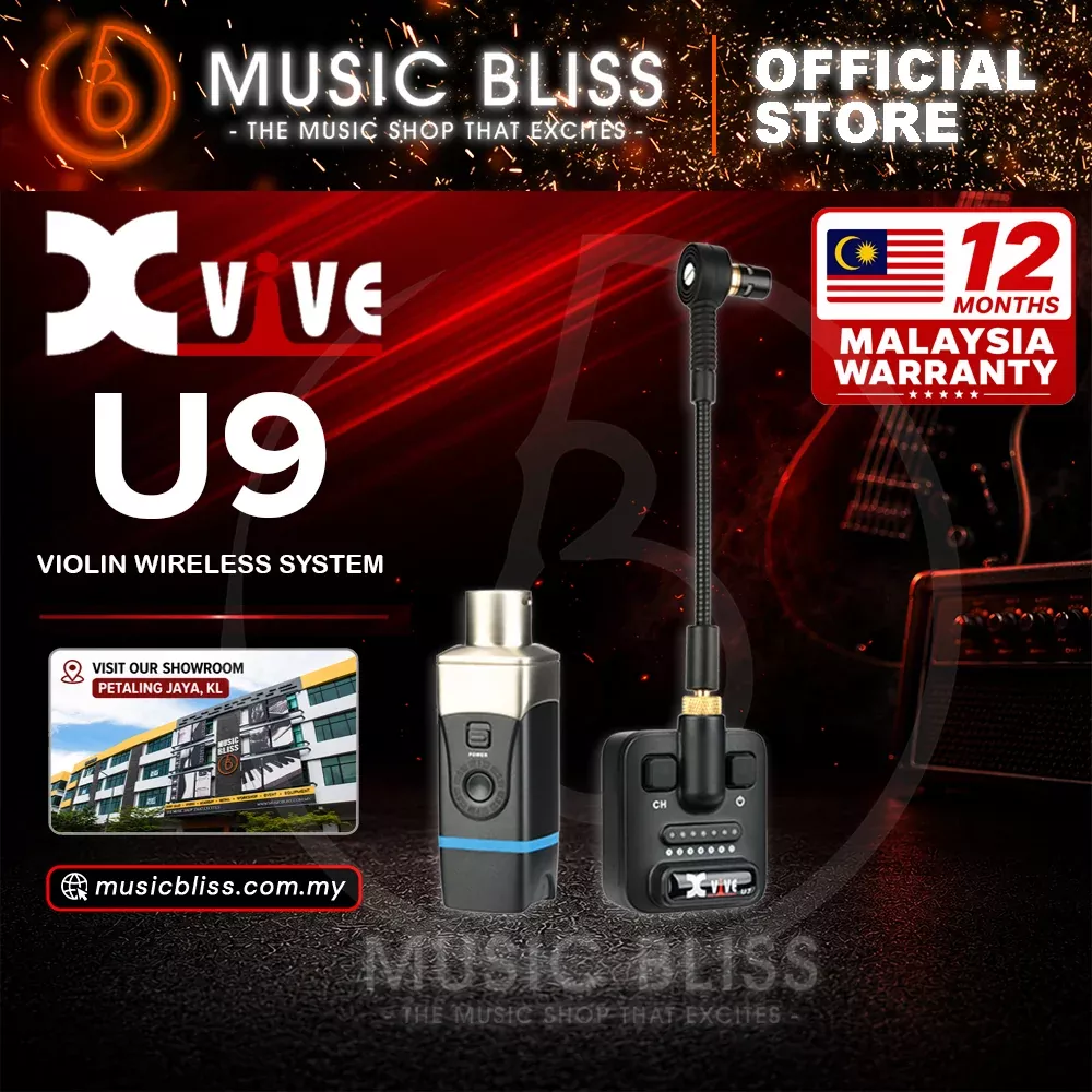 Xvive U9 Supercardoid Microphone Wireless System For Violin – With Travel Hard Case