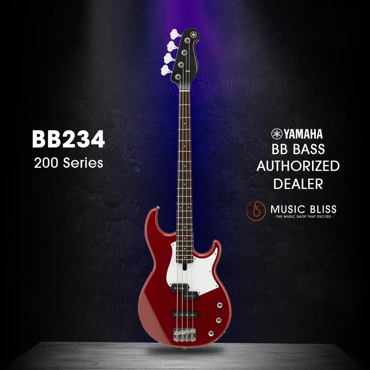 Yamaha BB234 4-string Electric Bass Guitar – Rasberry Red