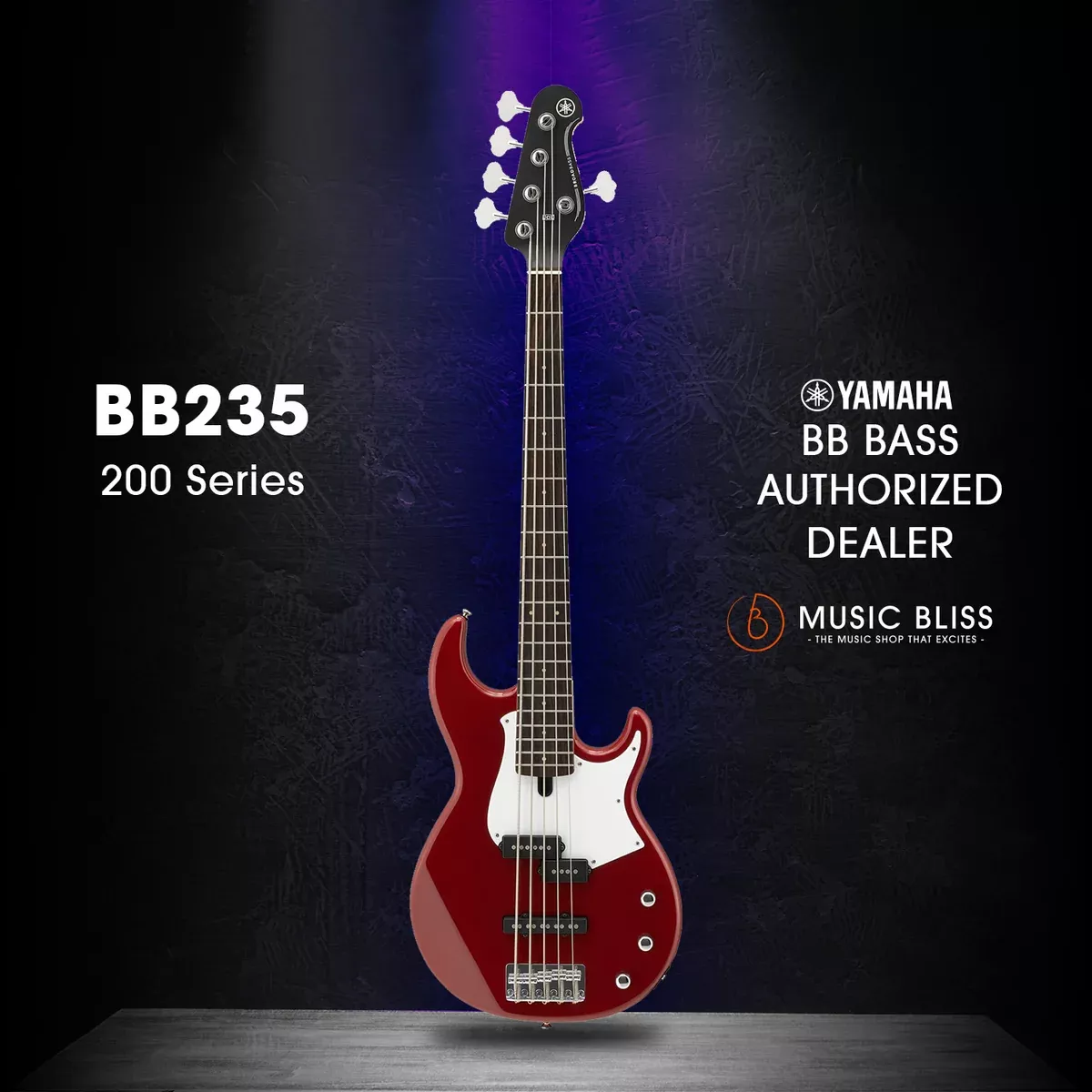 Yamaha BB235 5-string Electric Bass Guitar – Rasberry Red