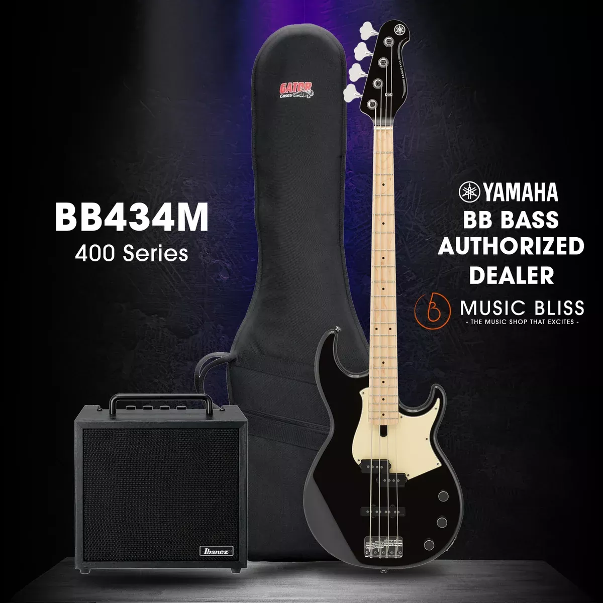 Yamaha BB434M 4-string Electric Bass Guitar – Black
