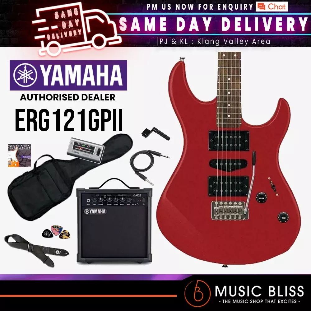 Yamaha Gigmaker ERG121GPII Electric Guitar Essentials Pack – Red Metallic