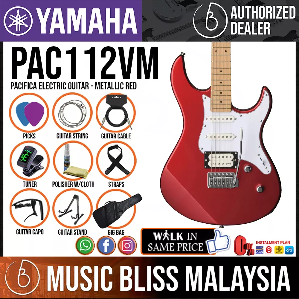 Yamaha PAC112VM Pacifica Electric Guitar – Metallic Red