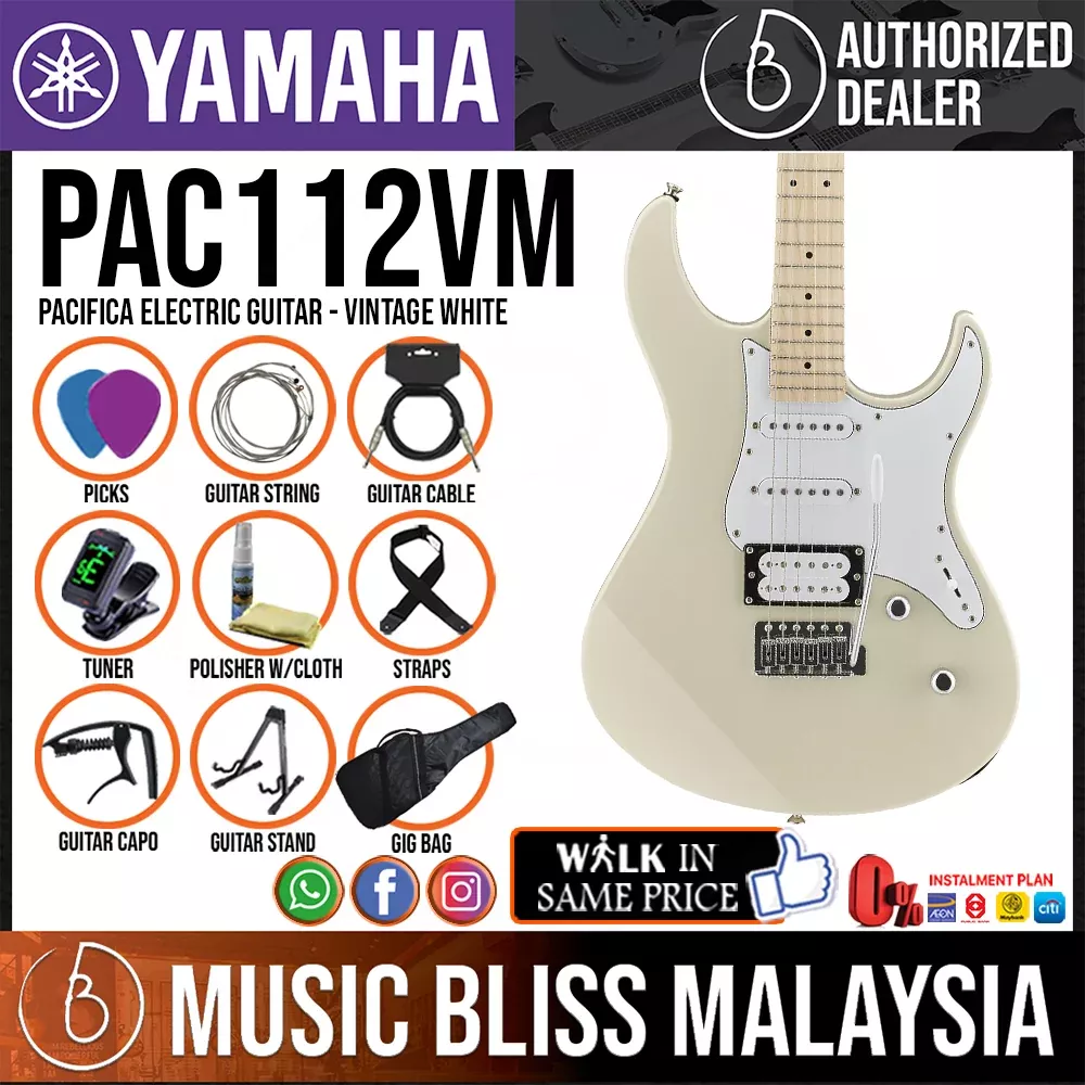 Yamaha PAC112VM Pacifica Electric Guitar – Vintage White