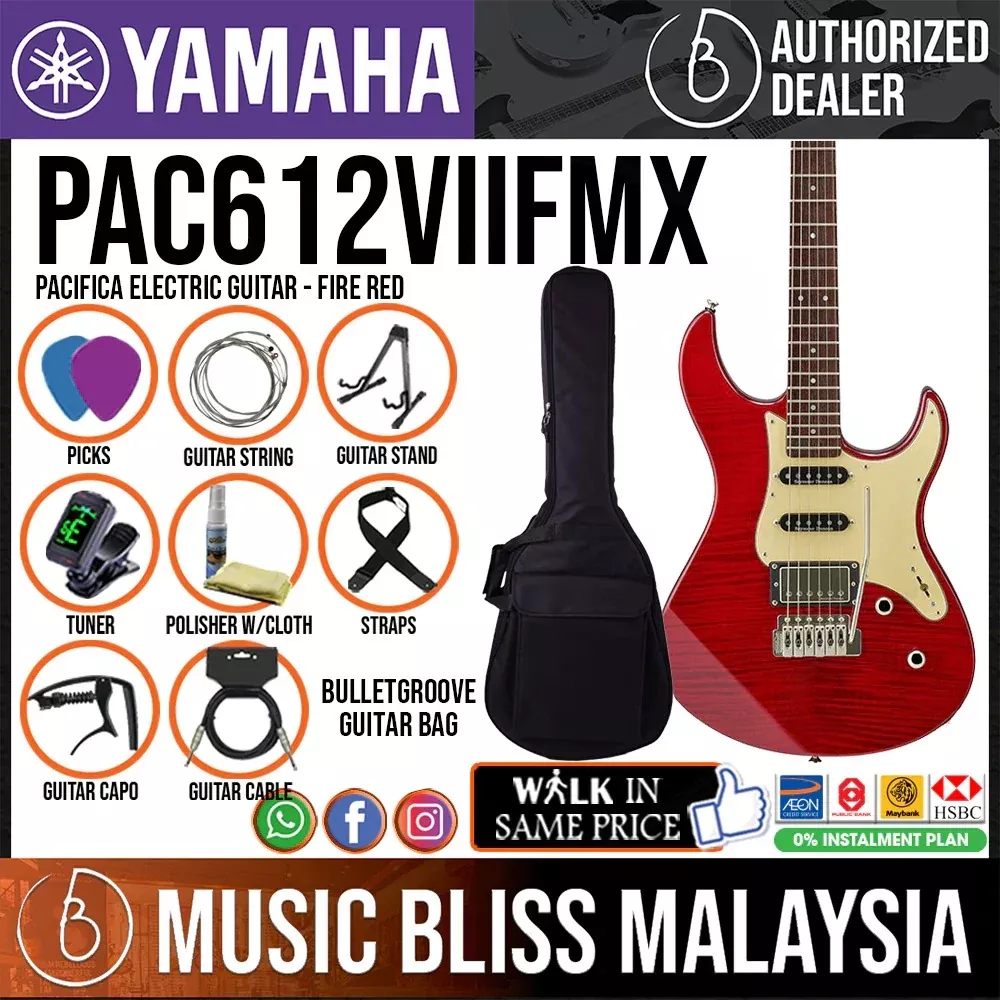 Yamaha Pacifica PAC612VIIFMX Electric Guitar – Fire Red