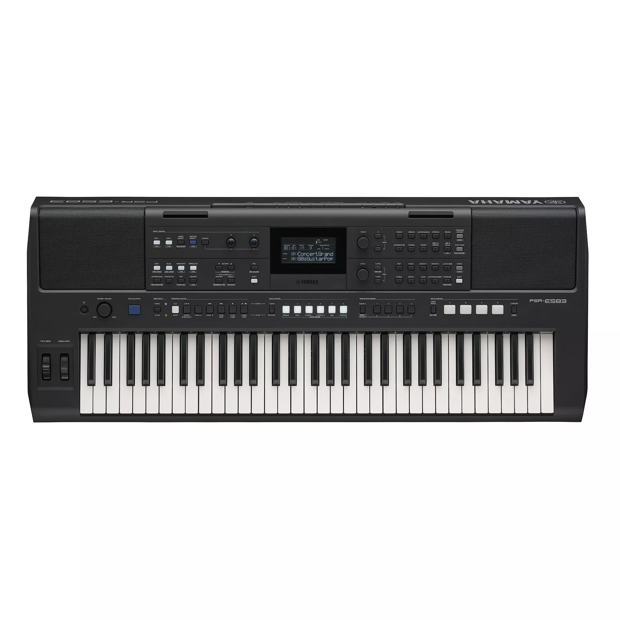 Yamaha PSR-E583 Portable 61-key Keyboard with Smart Chord and One Shot Loop Sampling