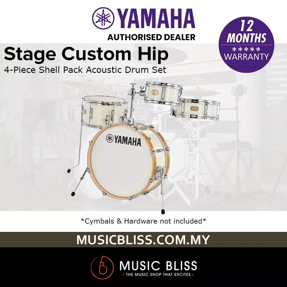 Yamaha Stage Custom Hip 4-Piece Shell Pack – Classic White