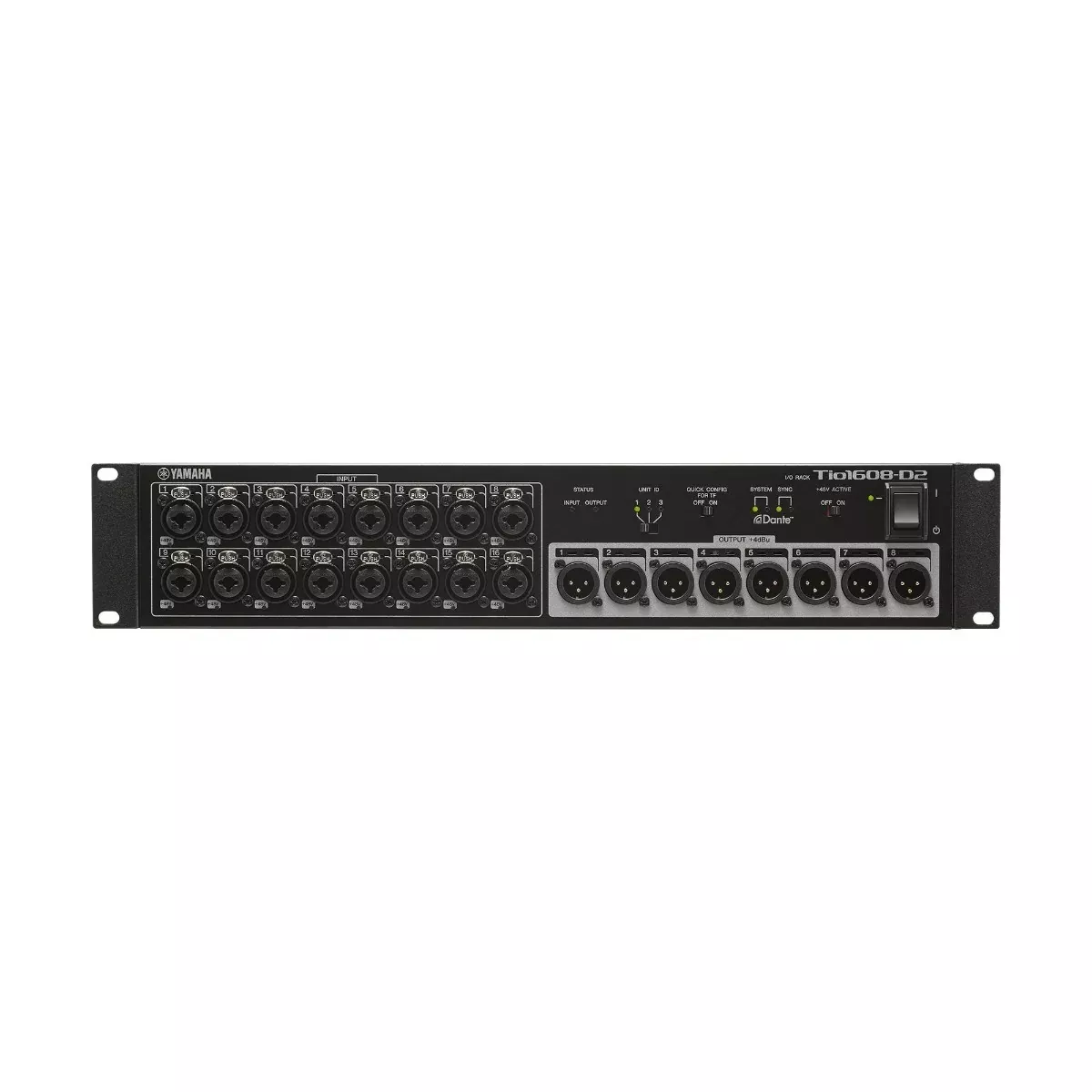 Yamaha TIO1608-D2 Dante Rack 16x8 Stage Box Interface